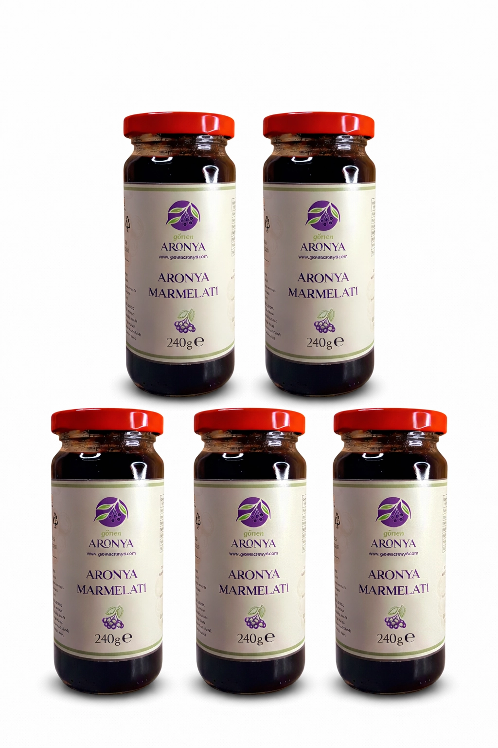 Aronya Marmelatı 5 li Avantaj Paketi (1,2 kg)