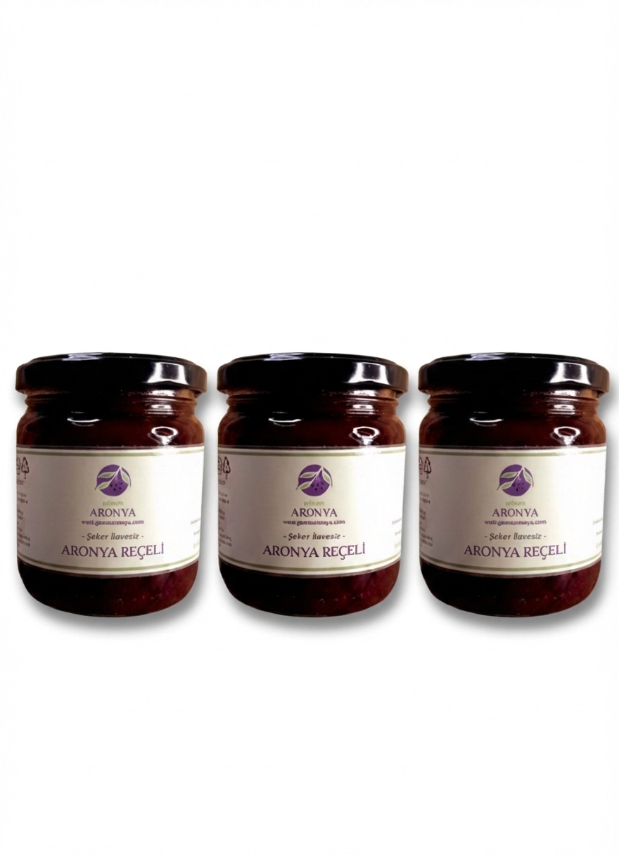 Aronya Reçeli (şeker ilavesiz) 3 lü Paket Avantajı (630 gr)