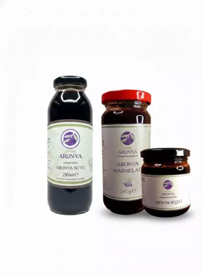 Aronya Suyu, Marmelat,Reçel 3 lü Set