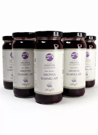 Aronya Marmelatı (şeker ilavesiz) 5 li Avantajlı Paket (1,2 kg)