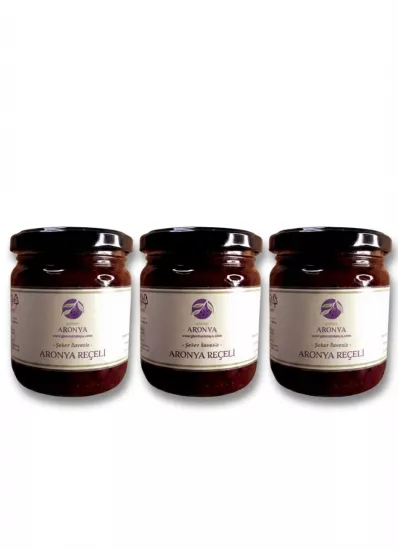 Aronya Reçeli (şeker ilavesiz) 3 lü Paket Avantajı (630 gr)