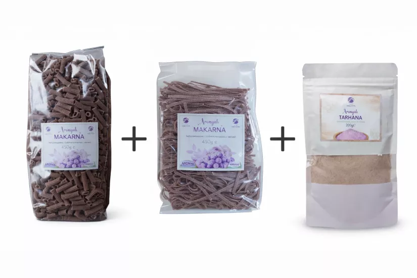 Aronyalı 3 lü Süper Set Aronyalı Direk ve Şerit Makarna+Tarhana